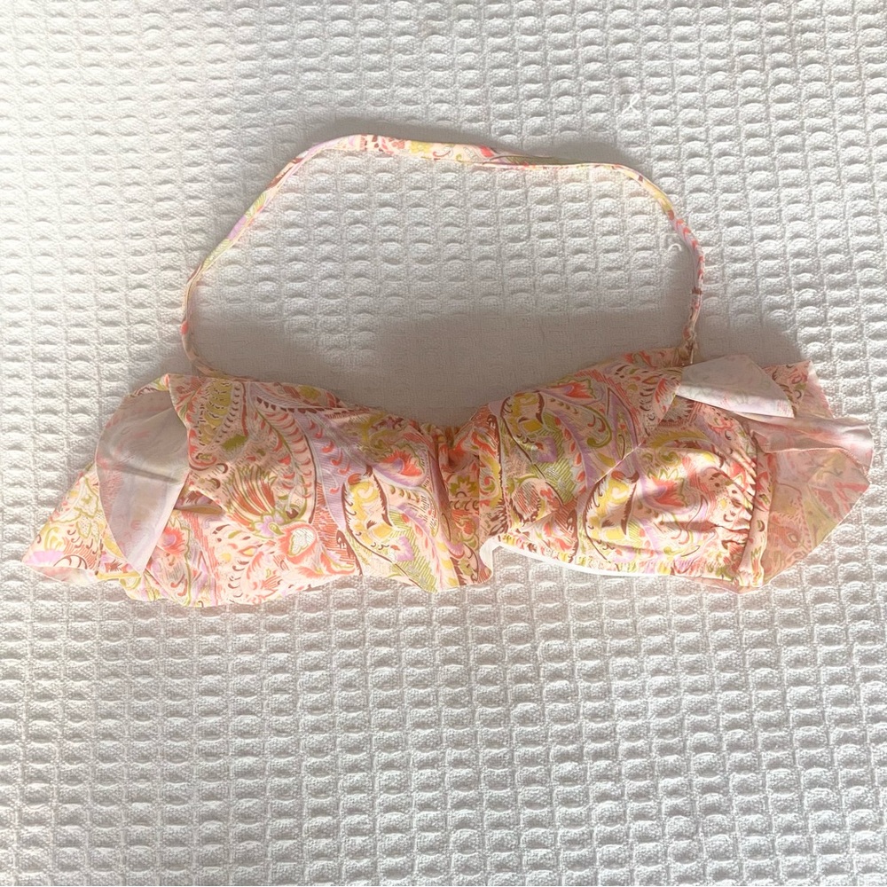 Victoria’s Secret printed strapless bikini top size large